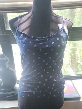 Aeropostale Navy Floral Spaghetti Strap Camisole